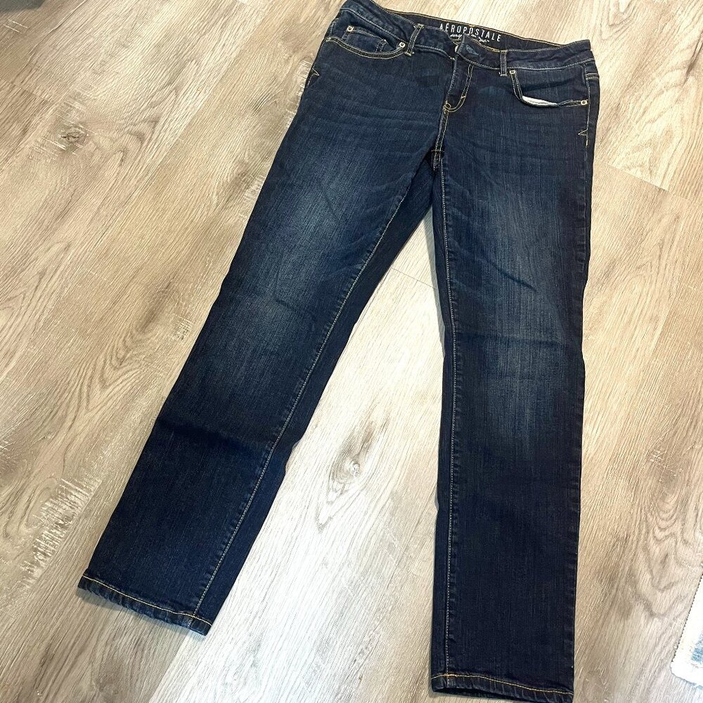 Aéropostale Skinny Dark Blue Denim Jeans Size 10 Short